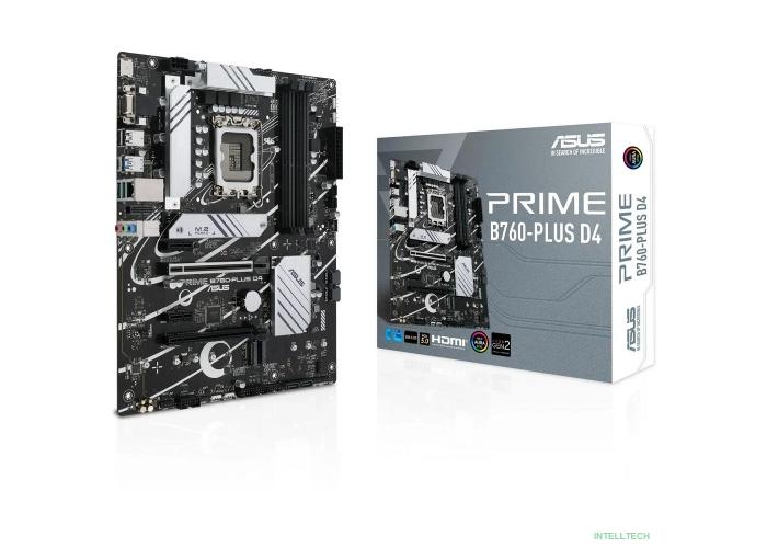ASUS PRIME B760-PLUS D4 (Socket 1700, ATX, 4xDDR4(128GB),VGA/DP/HDMI, 1xPCIe 5.0x16/1xPCIe 4.0x16/2xPCIe 3.0, 1xLAN (2.5GbE), 4xSATA 6Gb/s, 3xM.2, 1xM.2 E key, 1xType-C, 3xUSB 3.2, 2xUSB 2.0)