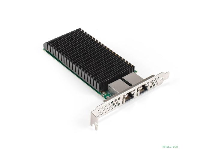 Exegate EX296226RUS Сетевой адаптер ExeGate EXE-X540-T2 (PCI-E x8 v3.0, порты 2xRJ45 (медные), 10Gb/s (10/5/2.5/1Gb/s, 100Mb/s), Server NIC Intel Chipset X540