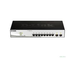 D-Link DGS-1210-10/F1A Настраиваемый L2 коммутатор с 8 портами 10/100/1000Base-T и 2 портами 1000Base-X SFP