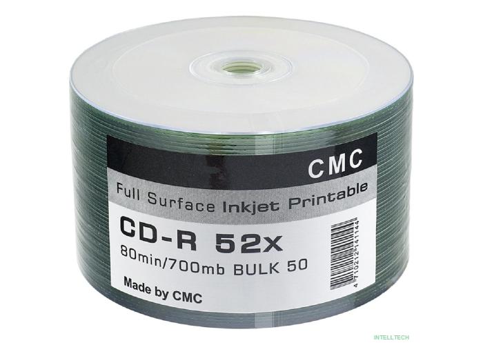 Диски CMC CD-R 80 52x Bulk/50 Full Ink Print (141144)