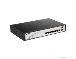 D-Link DGS-1100-10MPV2/A3A Настраиваемый L2 коммутатор с 8 портами 10/100/1000Base-T и 2 портами 1000Base-X SFP (8 портов PoE 802.3af/at, PoE-бюджет 130 Вт)