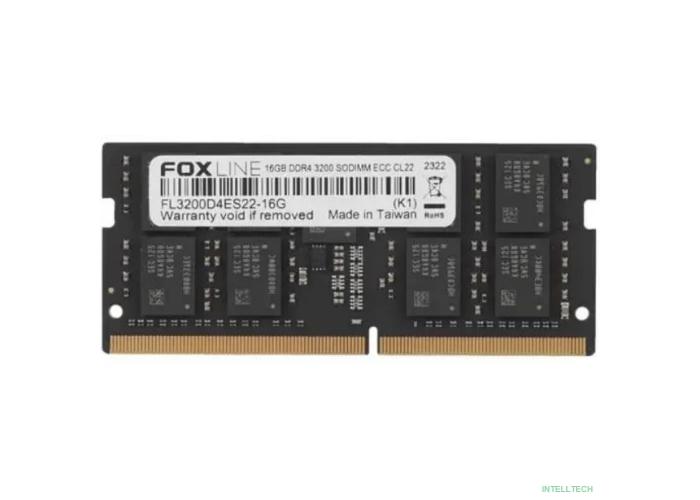 Foxline SODIMM 16GB 3200 DDR4 ECC CL22 (1Gb*8) FL3200D4ES22-16G