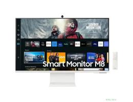 LCD Samsung 31.5" S32DM801UIXCI M8 белый {VA 3840x2160 60Hz 400cd 178/178 16:9 HDMI M/M Cam HAS USB}