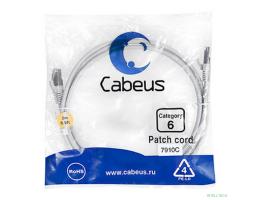 Cabeus PC-FTP-RJ45-Cat.6-2m-LSZH Патч-корд F/UTP, категория 6, 2xRJ45/8p8c, экранированный, серый, LSZH, 2м