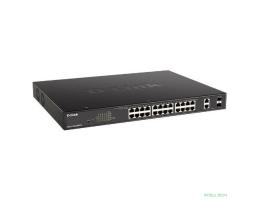 D-Link DGS-1100-26MPPV2/A3A Настраиваемый L2 коммутатор с 24 портами 10/100/1000Base-T и 2 комбо-портами 1000Base-T/SFP (порты 1-24 PoE 802.3af/at, порты 21-24 PoE 802.3bt, PoE-бюджет 525 Вт)