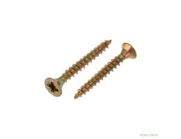 Rexant KR-01-3311-012 Саморез универсальный KRANZ 3х25, желтый цинк, короб (200 шт./уп.)