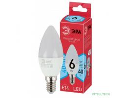 ЭРА Б0051057 Лампочка светодиодная RED LINE LED B35-6W-840-E14 R E14 / Е14 6 Вт свеча нейтральный белый свет