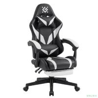 Игровое кресло Aspect  Чер/Белый,класс 4,PU,подножка DEFENDER