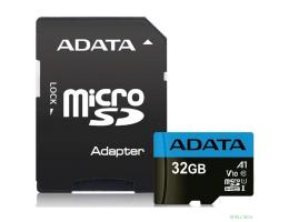 Micro SecureDigital 32Gb A-DATA AUSDH32GUICL10A1-RA1 {MicroSDHC Class 10 UHS-I, SD adapter}
