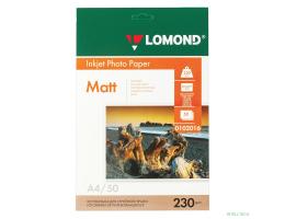 LOMOND 0102016 Матовая бумага 1х А4, 230г/м2, 50л