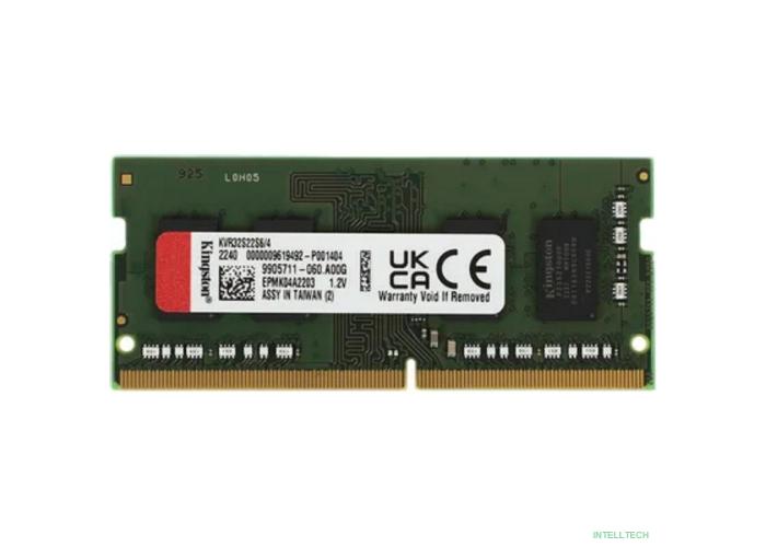 Kingston DDR4 SODIMM 4GB KVR32S22S6/4 PC4-25600, 3200MHz, CL22