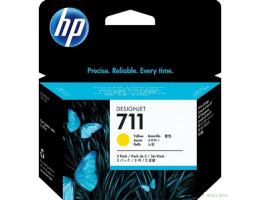 HP CZ136A Картридж №711, Yellow {Designjet T120/T520, Yellow (29ml 3 - pack)}