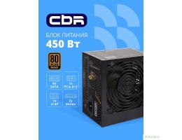 Блок питания CBR ATX 450W 80+ Bronze, DC-DC, APFC, 0.6mm, 24pin, 1*8-pin(4+4P), 1*6+2pin, 4*SATA, 2*IDE, 12cm fan, 1.5м кабель питания, черный [PSU-ATX450-12GM] BOX