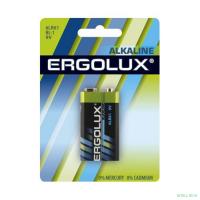 Ergolux  6LR61 Alkaline BL-1 (6LR61 BL-1, батарейка,9В)  (1 шт. в уп-ке) 