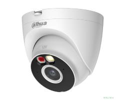 DAHUA DH-IPC-T3AP-PV-0280B Уличная турельная IP-видеокамера Smart Dual Light 3Мп, 1/2.8” CMOS, объектив 2.8мм, видеоаналитика, ИК 30м, LED 30м, микрофон, динамик, Wi-Fi 2.4ГГц, IP67, металл/пластик
