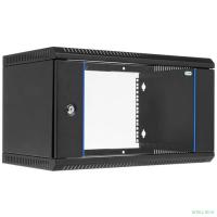 ЦМО Шкаф телекоммуникационный настенный разборный 6U (600х350) дверь стекло, цвет черный (ШРН-Э-6.350-9005) (1 коробка)