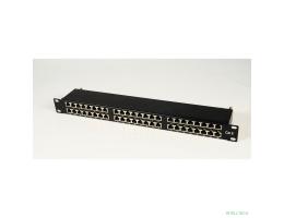 Патч-панель 19" NEOMAX [NM-PP-1U48P-SC6-D-107-BK] 1U, 48 портов, кат.6, STP, Dual IDC, цвет черный