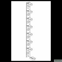 ЦМО Вертикальный кабельный органайзер с окнами, 8 колец (ВКО-О-8.82-9005)