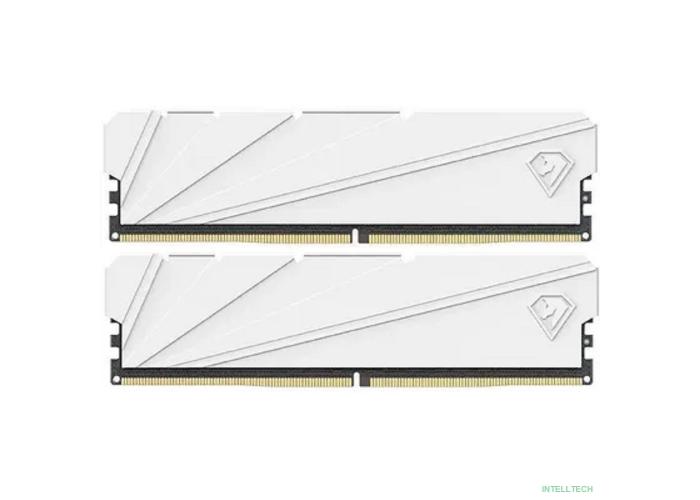 Модуль памяти DDR4 Netac Shadow II 16GB 3200MHz CL16 1.35V / NTSSD4P32DP-16W / White / with radiator