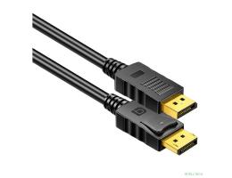 Bion Кабель DisplayPort v1.2, 20M/20M, 3840x2160@30Hz, экран, 1м, черный, позолоченные контакты [BXP-CC-DP-010]
