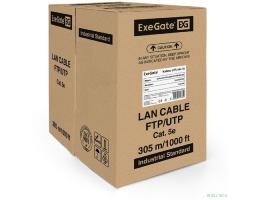 Exegate EX281819RUS Кабель Exegate  UTP4-C5e-CCA-S24-OUT-PE-BK-305 UTP 4 пары кат.5e CCA, 24AWG, внешн., без троса, бухта 305м, черн., PE