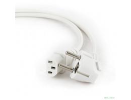 Кабель питания Cablexpert Schuko-C13, VDE, 3х0.75мм2, 10А, с заземлением, 1.8м, белый, пакет [PC-186W-VDE]