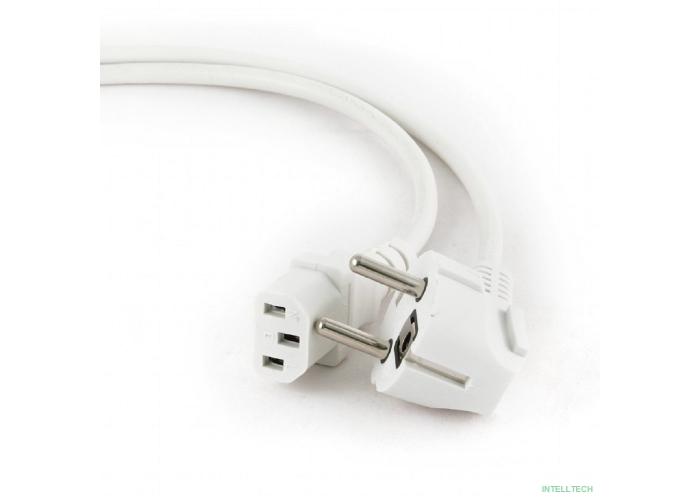 Кабель питания Cablexpert Schuko-C13, VDE, 3х0.75мм2, 10А, с заземлением, 1.8м, белый, пакет [PC-186W-VDE]