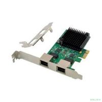 ORIENT XWT-RTL8125L2PE, Сетевая карта PCI-Ex1 v3.0 2xRJ45 2.5GbE NIC, RTL8125B+ASM1806 chipset, 2.5/1 Гбит/с, 2 планки крепления (33249)