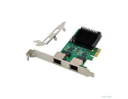 ORIENT XWT-RTL8125L2PE, Сетевая карта PCI-Ex1 v3.0 2xRJ45 2.5GbE NIC, RTL8125B+ASM1806 chipset, 2.5/1 Гбит/с, 2 планки крепления (33249)