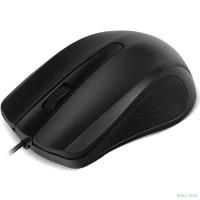CBR CM 103 Black, Мышь проводная, оптическая, USB, 1000 dpi, 3 кнопки и колесо прокрутки, длина кабеля 1,5 м, цвет чёрный