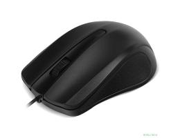 CBR CM 103 Black, Мышь проводная, оптическая, USB, 1000 dpi, 3 кнопки и колесо прокрутки, длина кабеля 1,5 м, цвет чёрный