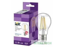 Iek LLF-A60-11-230-40-E27-CL Лампа LED A60 шар прозр. 11Вт 230В 4000К E27 серия 360°    