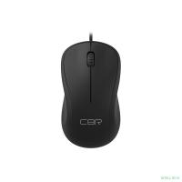 CBR CM 108 Black USB, Мышь офисн., 1000dpi, 3 кн., 1.8 м, резиновое колесо прокрутки 