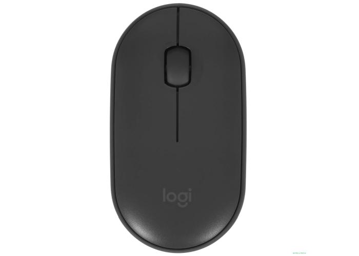910-005718/910-005576 Мышь Logitech Pebble M350 графитовый оптическая (1000dpi) silent беспроводная BT USB для ноутбука (3but)