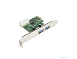 Exegate EX283718RUS Контроллер EXE-319 PCI-E 2.0, 2*USB3.0 ext, разъем доп.питания (OEM)