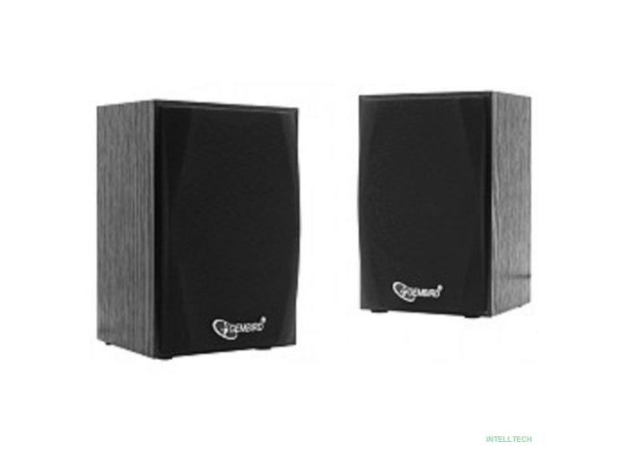 Акустич. система 2.0 Gembird SPK-201 {МДФ, черный ,2х2,5 Вт,USB-питание}