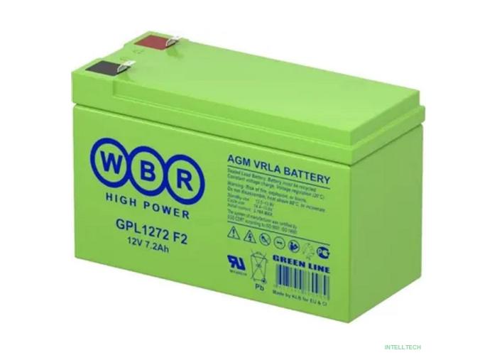WBR Батарея GPL1272 F2 (12V/7,2Ah)