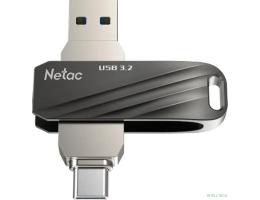 Netac USB Drive 32GB US11 NT03US11C-032G-32BK USB3.2 черный/серебристый