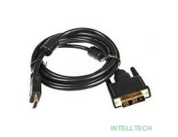 Кабель Buro HDMI-19M-DVI-D-5M HDMI (m) DVI-D (m) 5м феррит.кольца черный (817226)