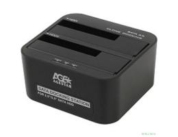 AgeStar Докстанция 2x2.5"/3.5" SATA HDD/SSD AgeStar 3UBT6-6G, USB3.0, пластик, черный, UASP