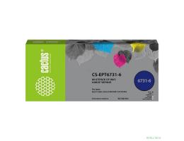 Чернила Cactus CS-EPT6731-6 черный/голубой/пурпурный/желтый/светло-голубой/светло-пурпурный набор 6x100 мл для Epson L800/L810/L850/L1800