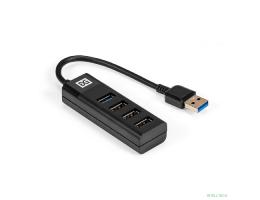 Exegate EX296923RUS USB-Хаб (концентратор) 4-в-1 ExeGate DUB-3213 (кабель-адаптер USB3.0 --> 3xUSB2.0, 1xUSB3.0, Plug&Play, черный)