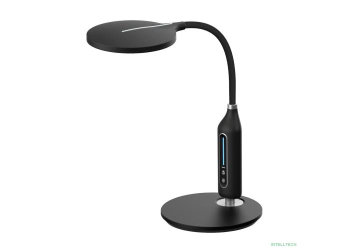 Camelion KD-862  C02 черный LED(Свет-к наст, 10Вт, 580 лм Сенсорное управление, регулировка яркости и цветовой температуры)