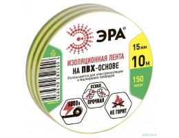 ЭРА C0036559 ПВХ-изолента 15ммх10м желто-зеленая  [043935]