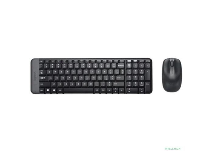 Повреждение упаковки 920-003169 Logitech Клавиатура + мышь Wireless Combo MK220 Black USB оригинальная заводская гравировка RU/LAT 