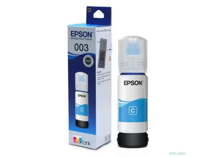 EPSON C13T00V298 Контейнер 003 с голубыми чернилами для L3210, L3216, L3256, 65 мл.