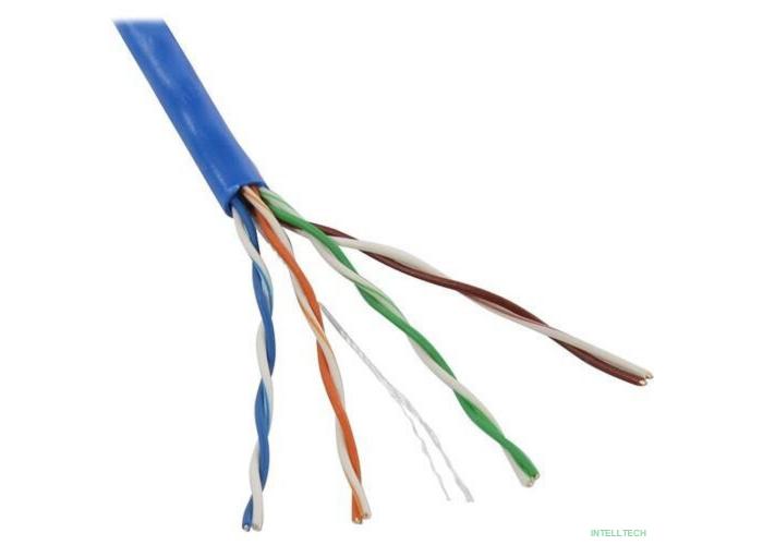 5bites Кабель US5505-100A-BL витая пара UTP / SOLID / 5E / 24AWG / CCA / PVC / BLUE / 100M