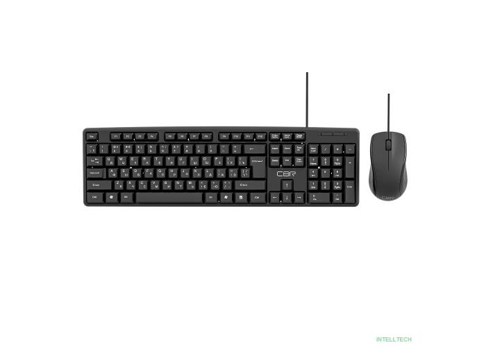 CBR KB SET 709, Комплект (клавиатура + мышь), USB. Клавиатура: 104 кл., офисн., 1,5 м. Мышь: 1000 dpi, 3 кн., 1,5 м