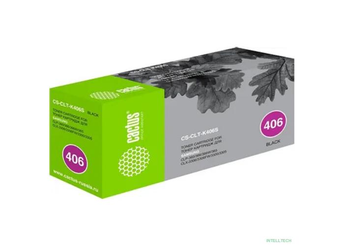 CACTUS CLT-K406S Тонер-картридж CS-CLT-K406S для принтеров Samsung CLP-360/365/CLX-3300/3305 black