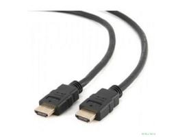 Кабель HDMI Cablexpert CC-HDMI4-0.5M, 19M/19M, v2.0, медь, позол.разъемы, экран, 0.5м, черный, пак